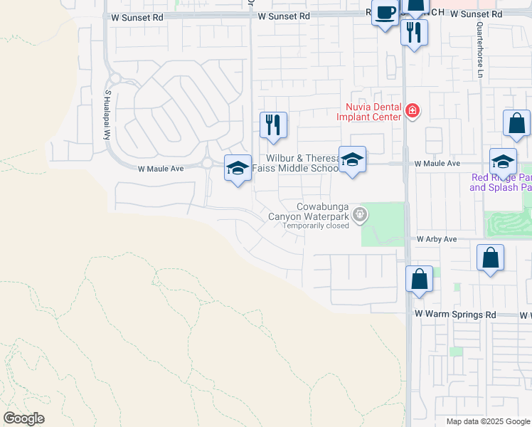 map of restaurants, bars, coffee shops, grocery stores, and more near 7012 Pearl Hilltop Court in Las Vegas
