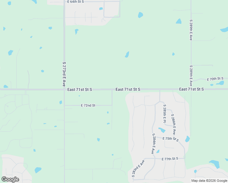 map of restaurants, bars, coffee shops, grocery stores, and more near 7115 277th East Avenue in Broken Arrow