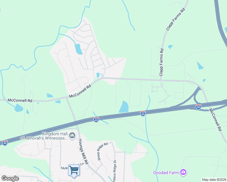 map of restaurants, bars, coffee shops, grocery stores, and more near 1117 Stanfield Road in Greensboro