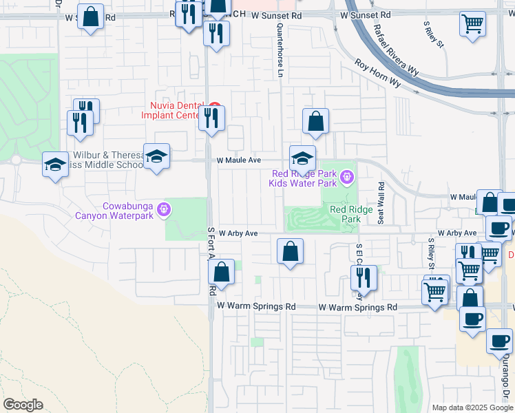 map of restaurants, bars, coffee shops, grocery stores, and more near 7021 Salt Marsh Court in Las Vegas