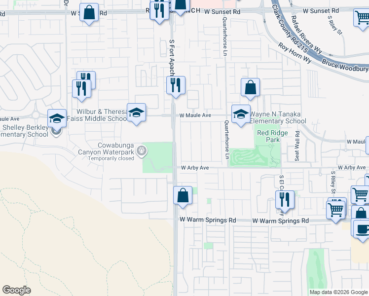 map of restaurants, bars, coffee shops, grocery stores, and more near 7020 Flowering Willow Street in Las Vegas