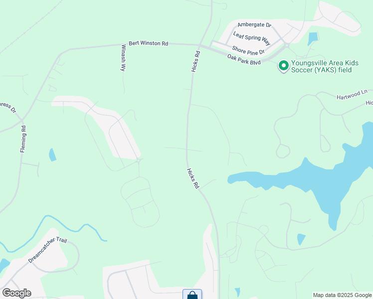 map of restaurants, bars, coffee shops, grocery stores, and more near 1386 Hicks Road in Youngsville