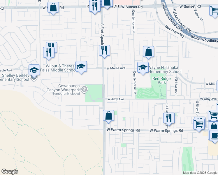 map of restaurants, bars, coffee shops, grocery stores, and more near 7020 Flowering Willow Street in Las Vegas