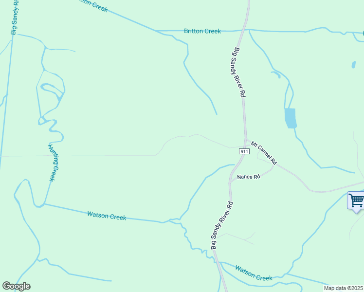 map of restaurants, bars, coffee shops, grocery stores, and more near 1701 Big Sandy River Road in Camden