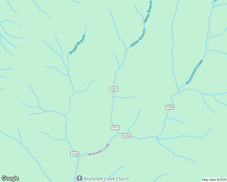 map of restaurants, bars, coffee shops, grocery stores, and more near State Road 1317 in Mitchell County