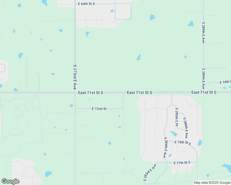 map of restaurants, bars, coffee shops, grocery stores, and more near 27339-28103 East 71st Street in Broken Arrow