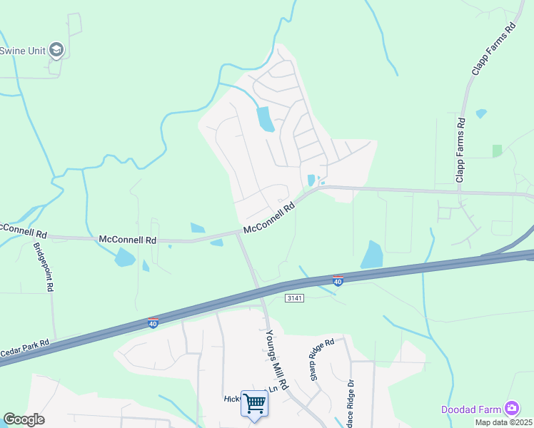map of restaurants, bars, coffee shops, grocery stores, and more near 4118 Devonwood Court in Greensboro