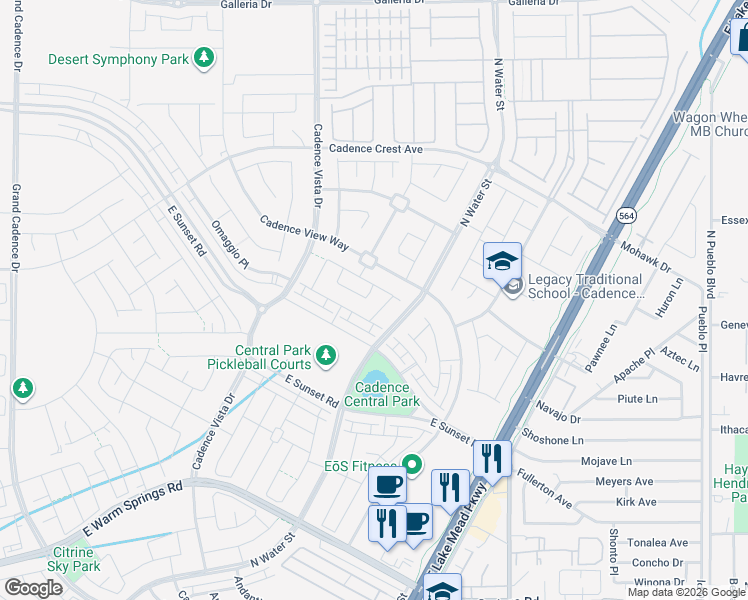 map of restaurants, bars, coffee shops, grocery stores, and more near 617 Assurance PL in Henderson