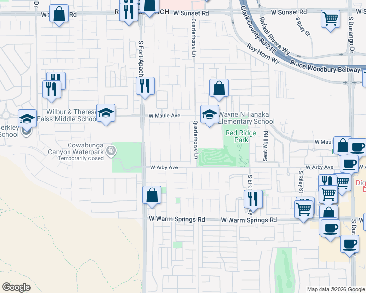 map of restaurants, bars, coffee shops, grocery stores, and more near 7055 Salt Marsh Court in Las Vegas