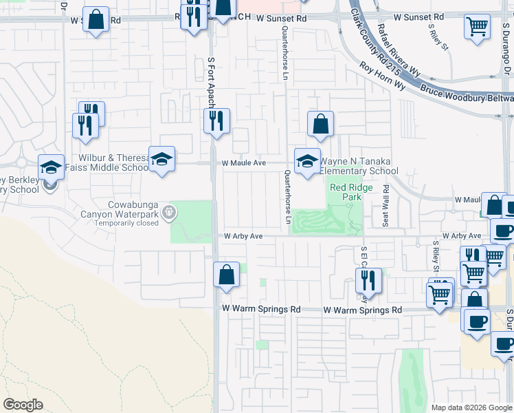 map of restaurants, bars, coffee shops, grocery stores, and more near 7055 Salt Marsh Court in Las Vegas