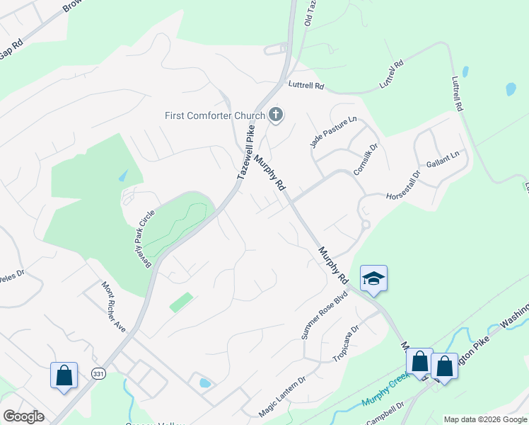 map of restaurants, bars, coffee shops, grocery stores, and more near 4872 Stoneyhurst Lane in Knoxville