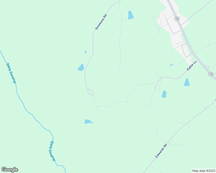 map of restaurants, bars, coffee shops, grocery stores, and more near Simmons Road in Castalia