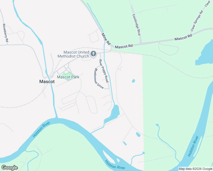 map of restaurants, bars, coffee shops, grocery stores, and more near 1809 River Poppy Road in Mascot