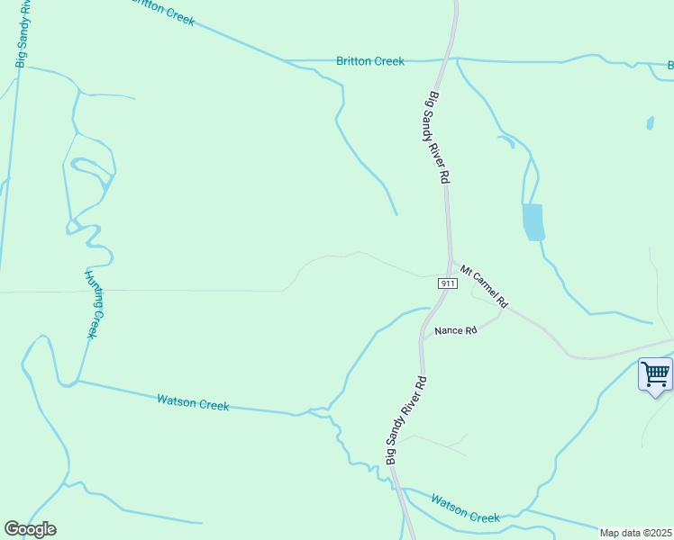 map of restaurants, bars, coffee shops, grocery stores, and more near 1701 Big Sandy River Road in Camden
