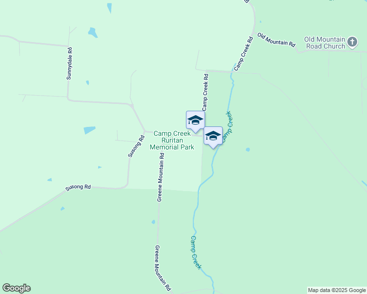 map of restaurants, bars, coffee shops, grocery stores, and more near 2941 Camp Creek Road in Greeneville