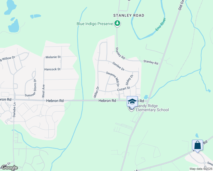 map of restaurants, bars, coffee shops, grocery stores, and more near 4708 Hoppers Drive in Durham