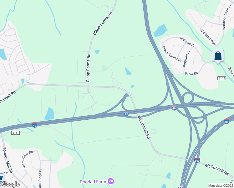 map of restaurants, bars, coffee shops, grocery stores, and more near 3724 McConnell Road in Greensboro
