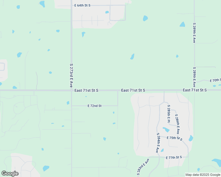 map of restaurants, bars, coffee shops, grocery stores, and more near 27339-28103 East 71st Street in Broken Arrow