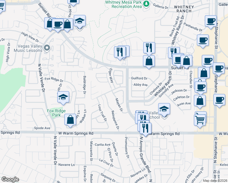 map of restaurants, bars, coffee shops, grocery stores, and more near in Henderson