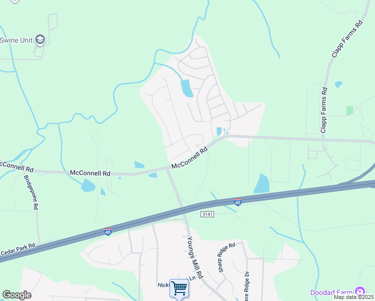 map of restaurants, bars, coffee shops, grocery stores, and more near 4118 Devonwood Court in Greensboro