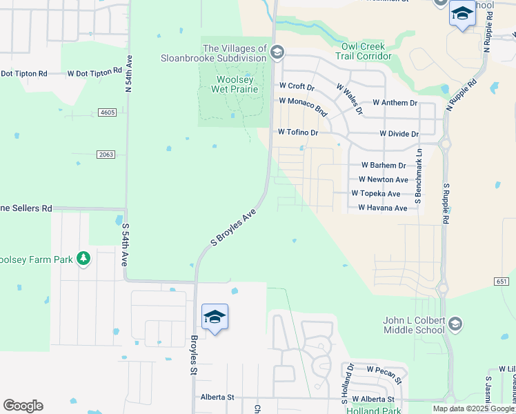 map of restaurants, bars, coffee shops, grocery stores, and more near 322 Broyles Street in Farmington