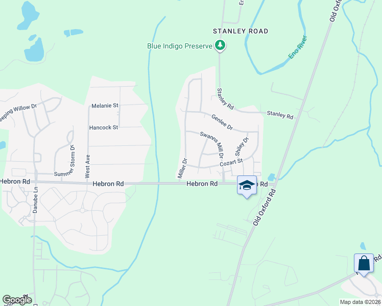 map of restaurants, bars, coffee shops, grocery stores, and more near 4714 Miller Drive in Durham