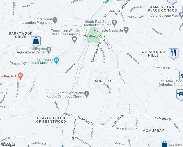 map of restaurants, bars, coffee shops, grocery stores, and more near 1414 Edmonson Cir in Nashville