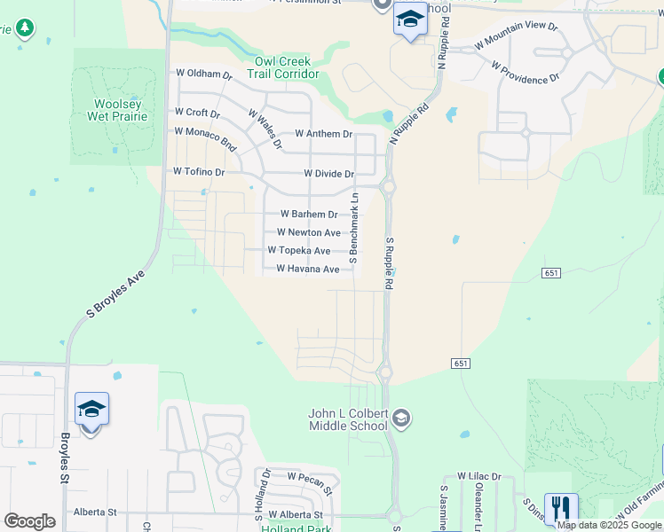 map of restaurants, bars, coffee shops, grocery stores, and more near 209 North Rupple Road in Fayetteville