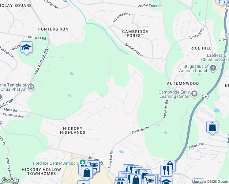 map of restaurants, bars, coffee shops, grocery stores, and more near 748 Pippin Drive in Nashville