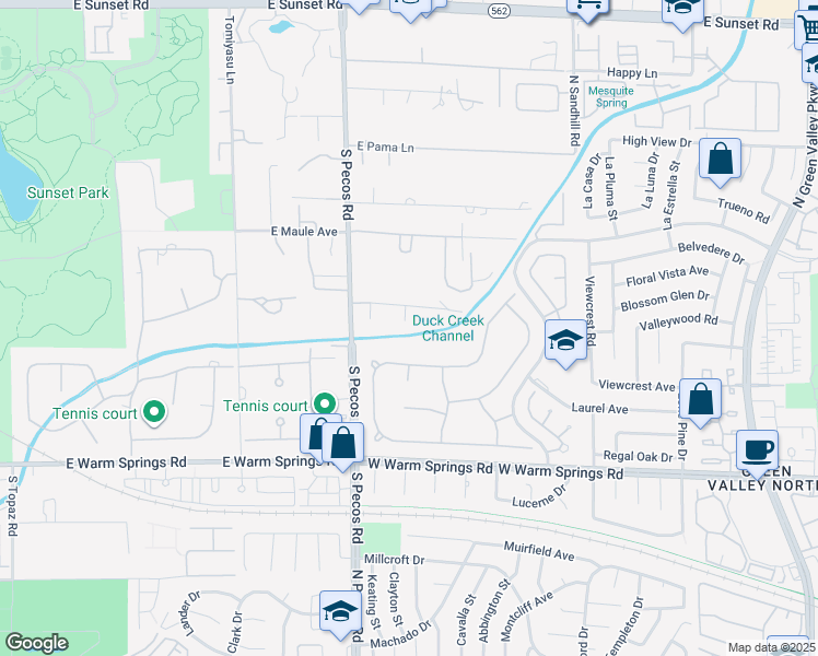 map of restaurants, bars, coffee shops, grocery stores, and more near 7080 Rumi Court in Las Vegas