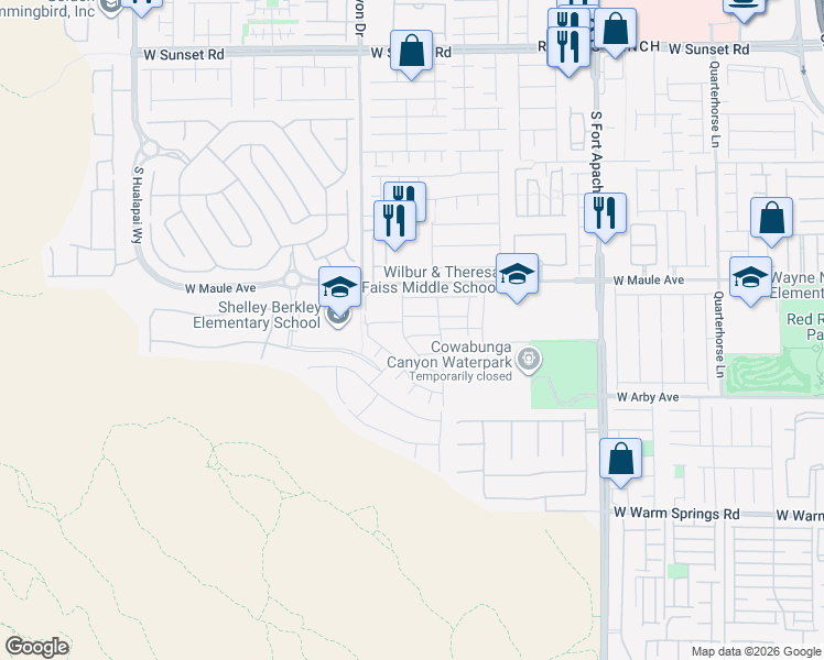map of restaurants, bars, coffee shops, grocery stores, and more near 9742 Zircon Cliff Avenue in Las Vegas
