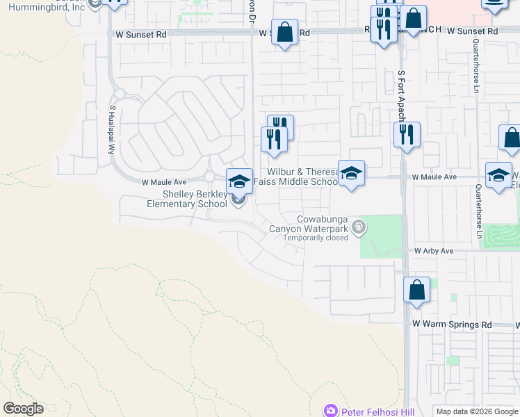 map of restaurants, bars, coffee shops, grocery stores, and more near 9781 Pyrite Mystery Avenue in Las Vegas