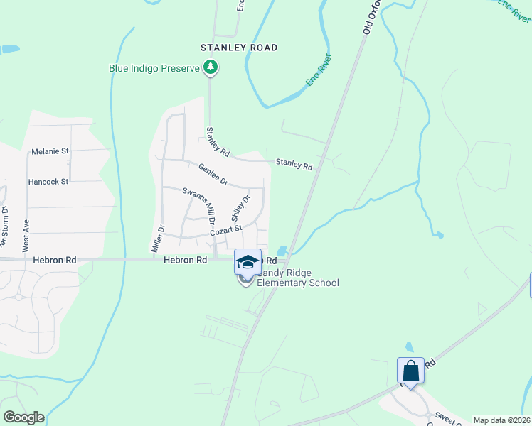 map of restaurants, bars, coffee shops, grocery stores, and more near 1422 Cozart Street in Durham