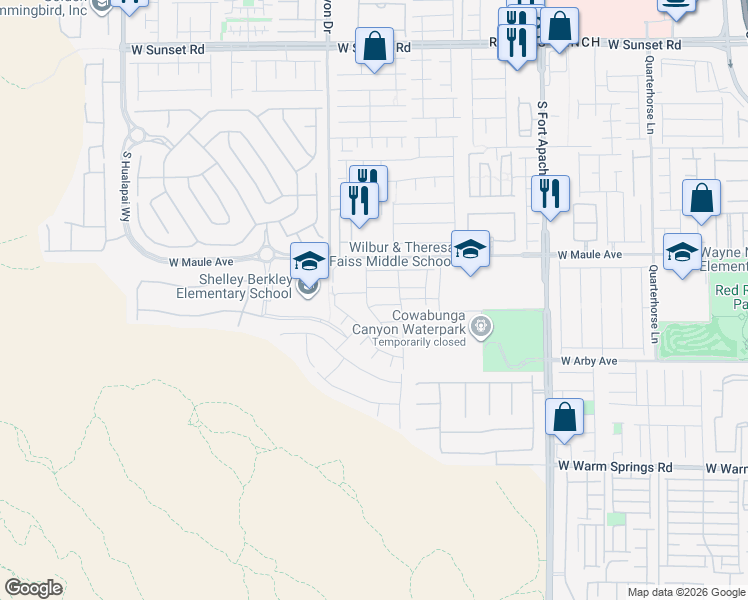 map of restaurants, bars, coffee shops, grocery stores, and more near 9742 Zircon Cliff Avenue in Las Vegas