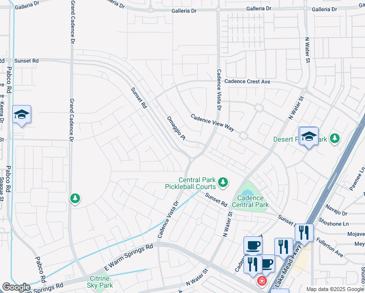 map of restaurants, bars, coffee shops, grocery stores, and more near 687 Pickled Pepper Place in Henderson