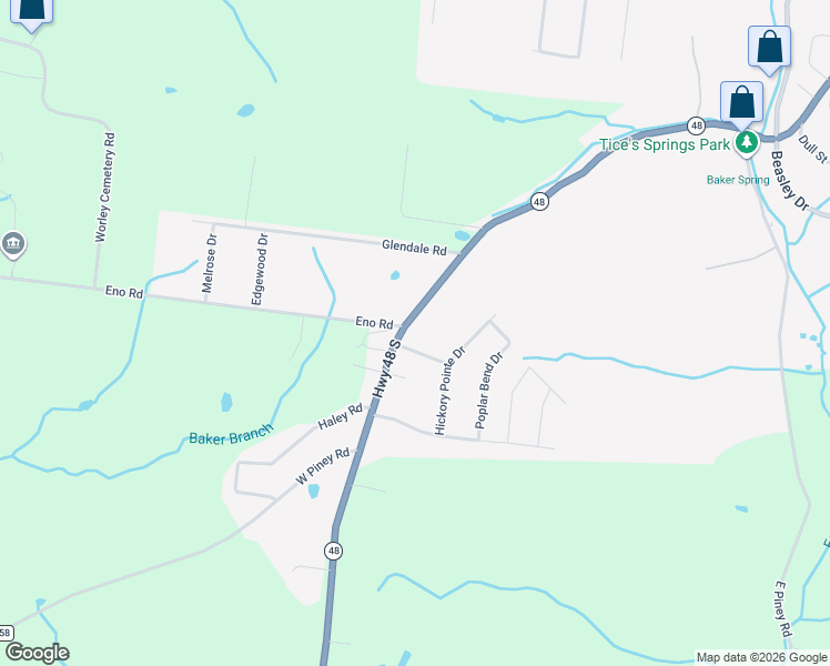 map of restaurants, bars, coffee shops, grocery stores, and more near 1001 State Highway 48 in Dickson