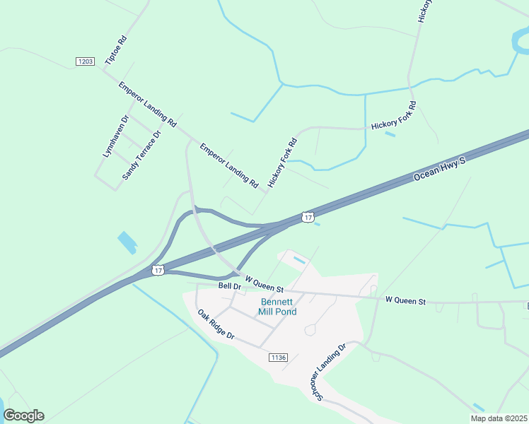 map of restaurants, bars, coffee shops, grocery stores, and more near 323 Hickory Fork Road in Edenton