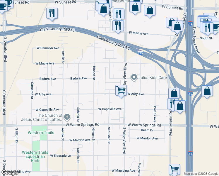 map of restaurants, bars, coffee shops, grocery stores, and more near 3934 Sangre De Cristo Avenue in Las Vegas