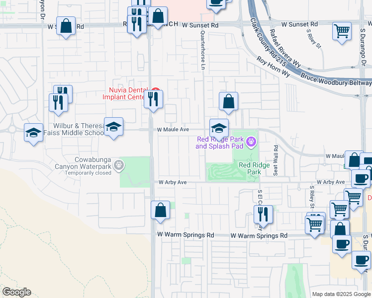 map of restaurants, bars, coffee shops, grocery stores, and more near 6971 Batik Harbor Court in Las Vegas