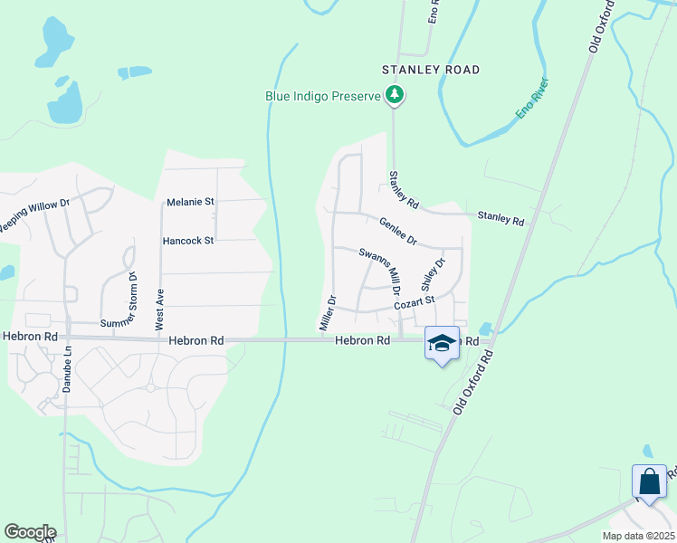 map of restaurants, bars, coffee shops, grocery stores, and more near 4716 Miller Drive in Durham