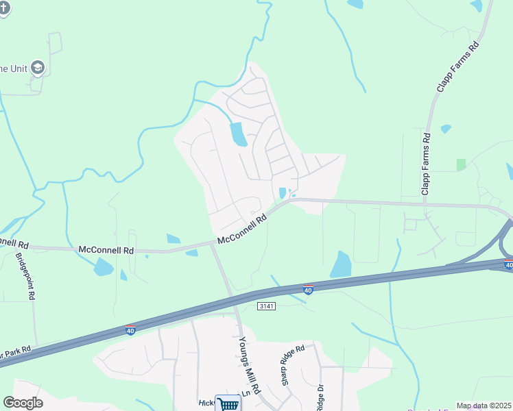 map of restaurants, bars, coffee shops, grocery stores, and more near 4228 Youngstown Drive in Greensboro