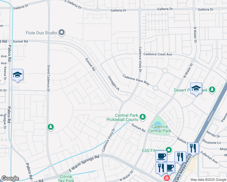 map of restaurants, bars, coffee shops, grocery stores, and more near 701 Pickled Pepper Place in Henderson