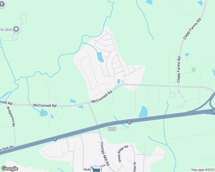 map of restaurants, bars, coffee shops, grocery stores, and more near 4224 Youngstown Drive in Greensboro