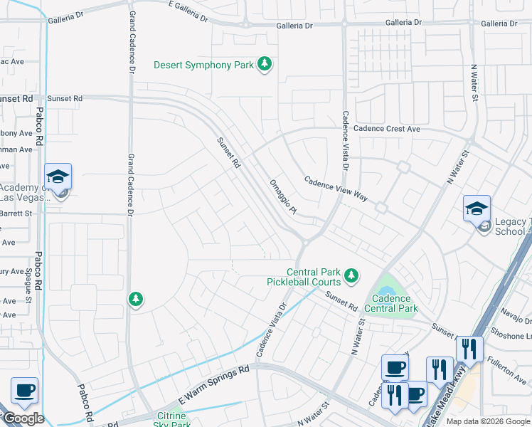 map of restaurants, bars, coffee shops, grocery stores, and more near 731 Pickled Pepper Place in Henderson