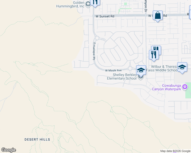 map of restaurants, bars, coffee shops, grocery stores, and more near 10181 Terrastone Drive in Las Vegas