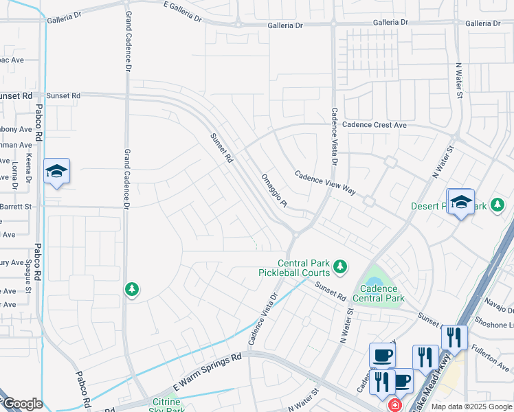 map of restaurants, bars, coffee shops, grocery stores, and more near 730 Last Dance Place in Henderson