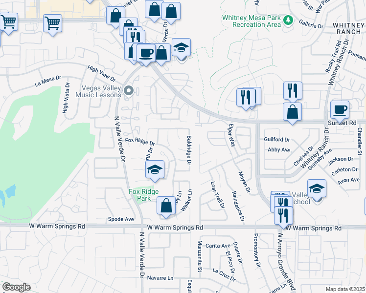 map of restaurants, bars, coffee shops, grocery stores, and more near 1808 Michaels Court in Henderson