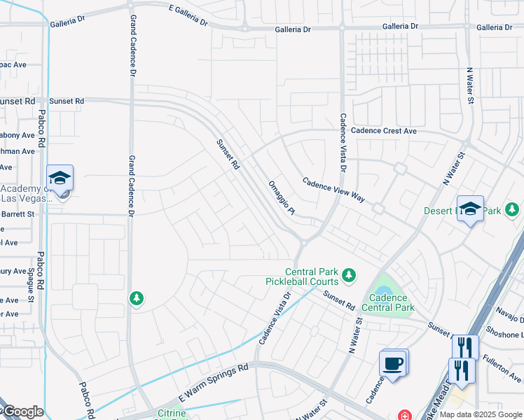 map of restaurants, bars, coffee shops, grocery stores, and more near 724 Last Dance Place in Henderson