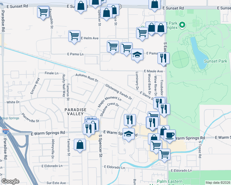 map of restaurants, bars, coffee shops, grocery stores, and more near 7063 Magic Moment Lane in Las Vegas