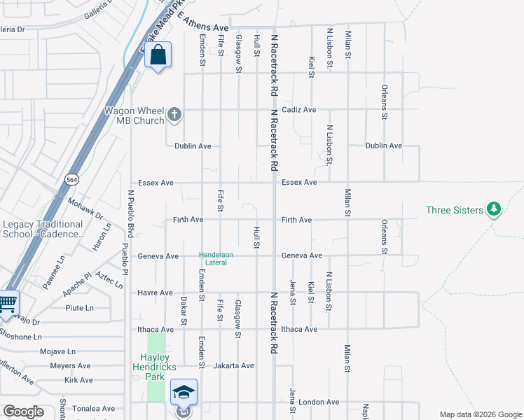 map of restaurants, bars, coffee shops, grocery stores, and more near 514 Hull Street in Henderson